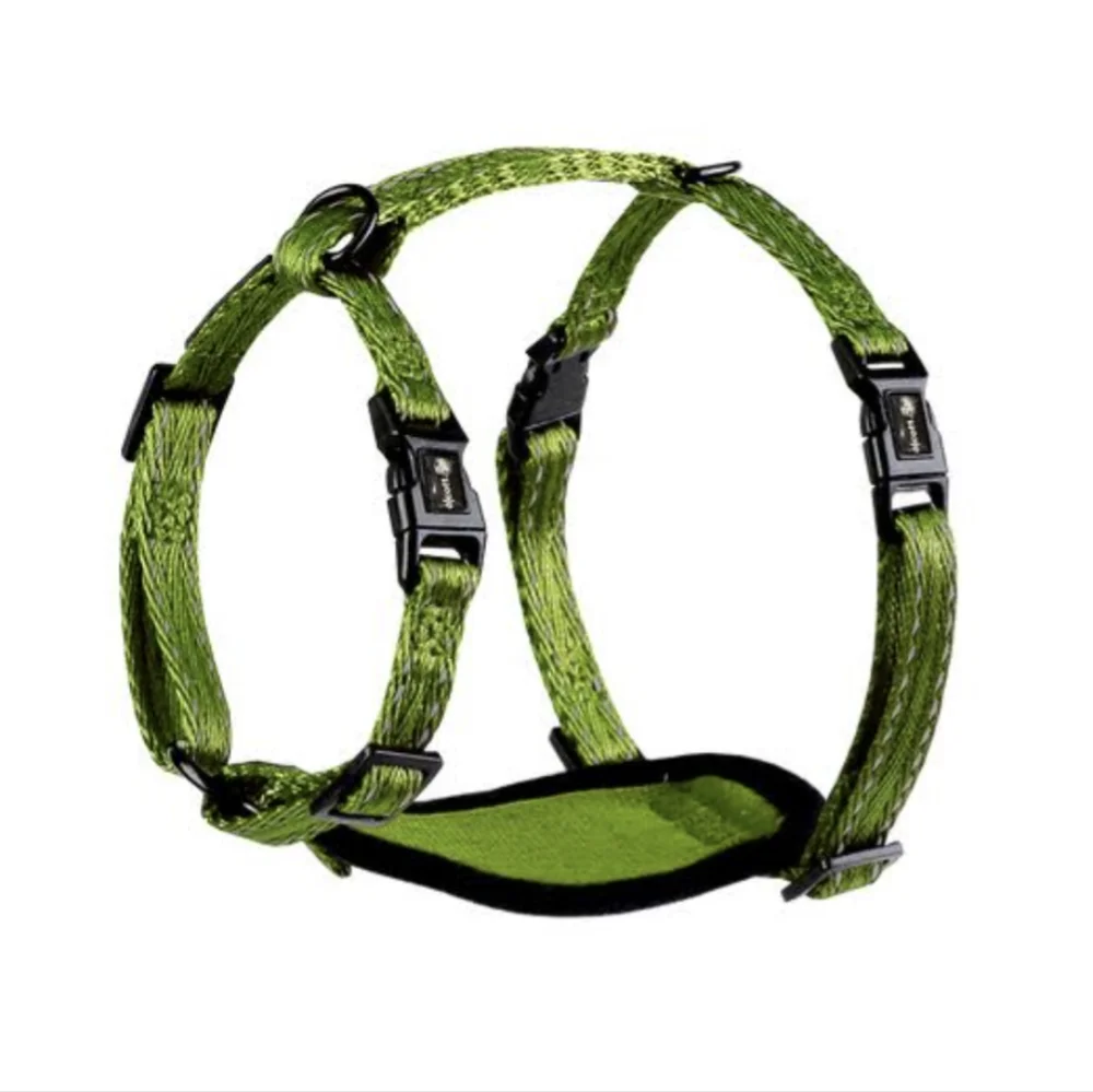 Adventure Dog Harness by Alcott Reflective Green & Mesh Padding Size XS